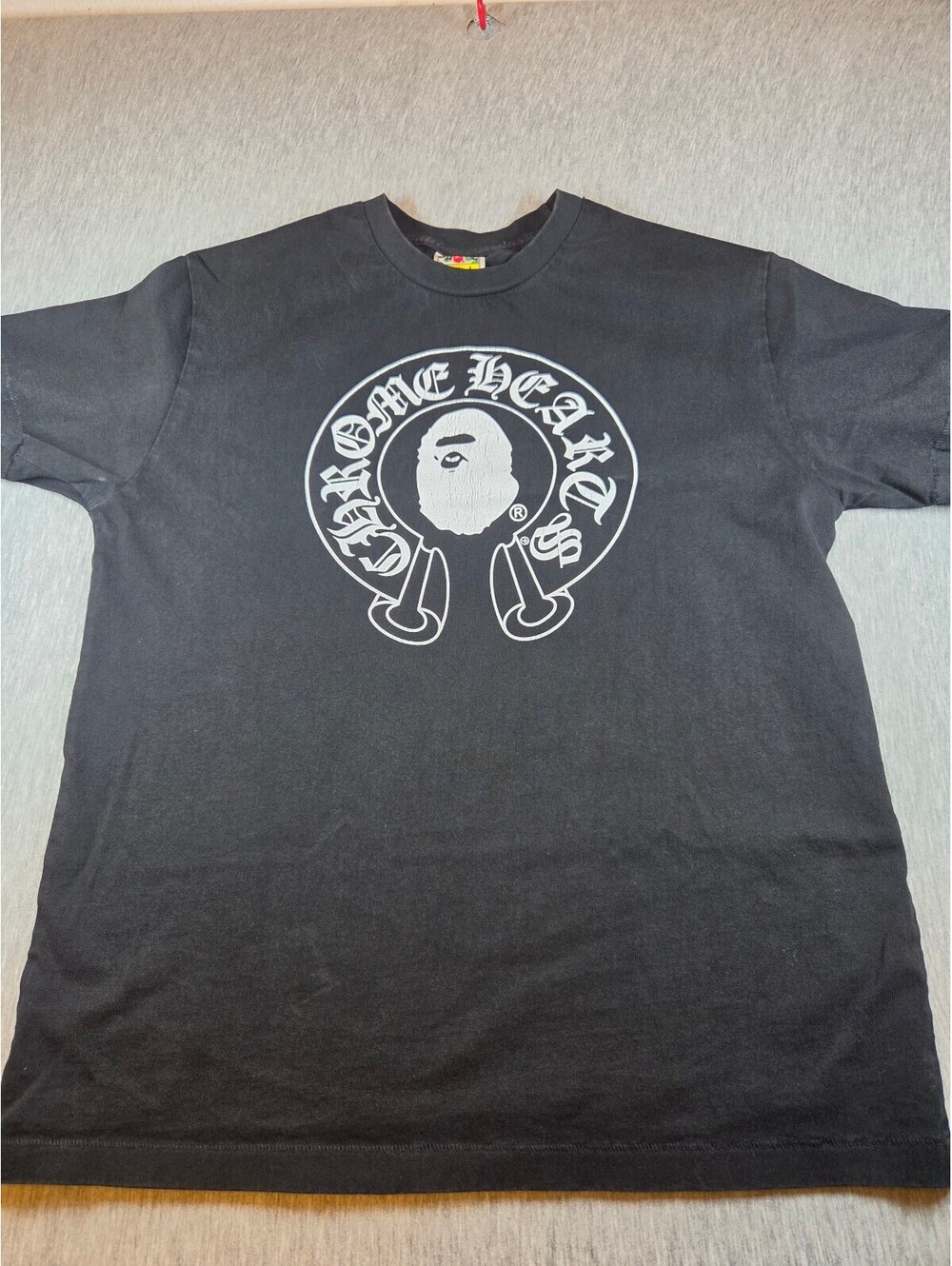 A Bathing Ape x Chrome Hearts Black Graphic T-Shirt Size L